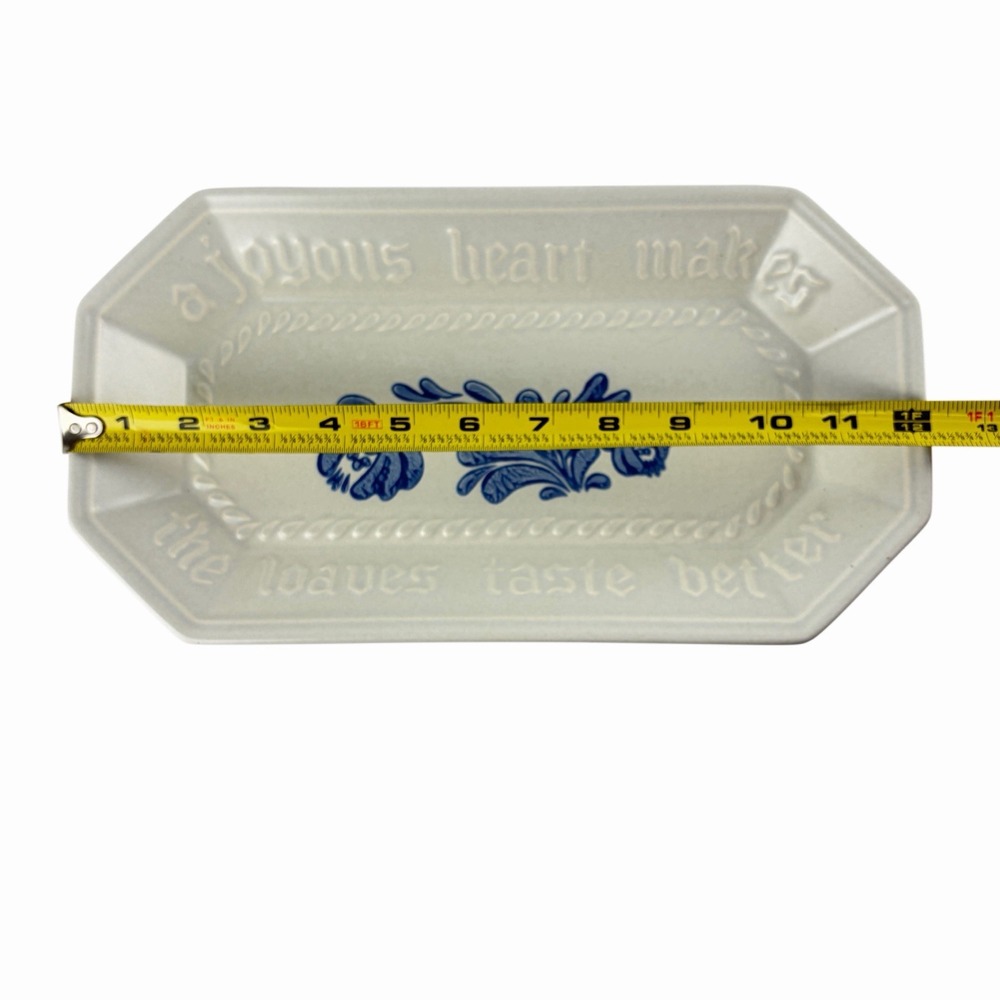 Pfaltzgraff Yorktowne Serving Tray 12" Vtg Joyous Heart Loaves Better Bread USA - Picture 5 of 7